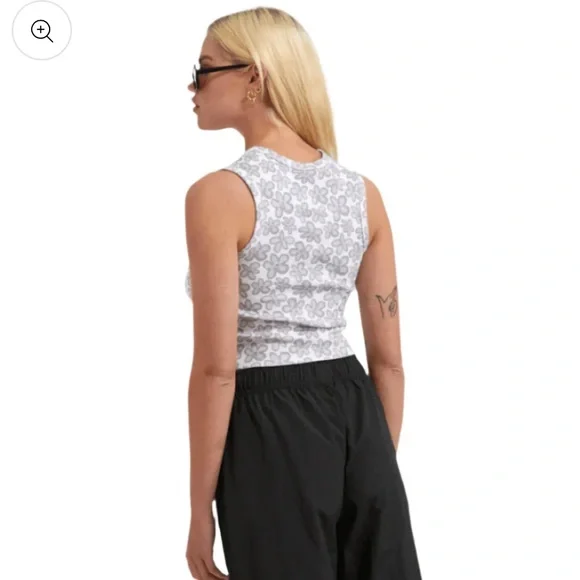 Afends Digital Daisy Ribbed Tank Top - Picture 3 of 7